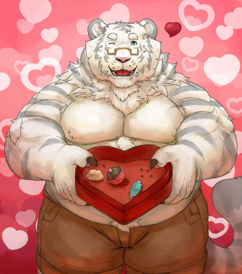 Happy Valentine’s Day~ Pudgy tiger Ralph decided to get chocolate gift for those that didn’t have th