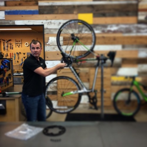 dfitzger:  By @iamtedking: Came to @bicyclehaus for some quick TLC on my @ridecannondale. Ended up p