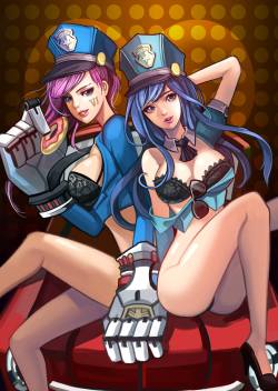 league-of-legends-sexy-girls:  Vi and Caitlyn