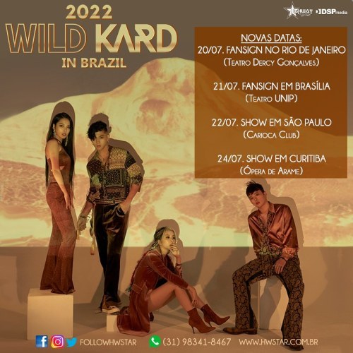 220420 [IG] @official_kard:  [#KARD]2022 WILD KARD IN BRAZIL✔️Shows em São Paulo e Curitiba e sessõe