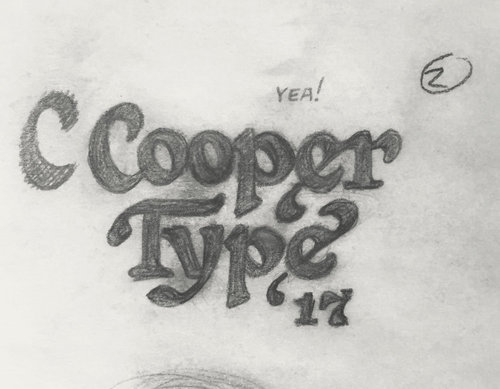 During a Ken Barber workshop at the Cooper Union, Spencer drew this logotype for his classmates that