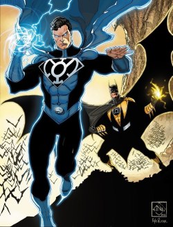 sassking-trevor:  kandidkandor:  Hope and Fear | Ethan Van Sciver  Sometimes I wish there was an AU where the main Justice League members were all different lanterns. 