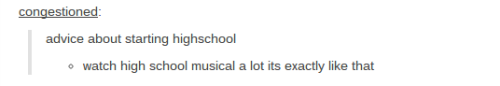 thepsychoticunicorn: Tumblr is really just a big blue High School Musical fansite and everybody know