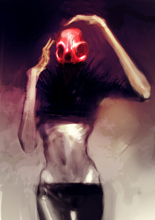 creaturesfromdreams:  speed painted red skull girl by torvenius 