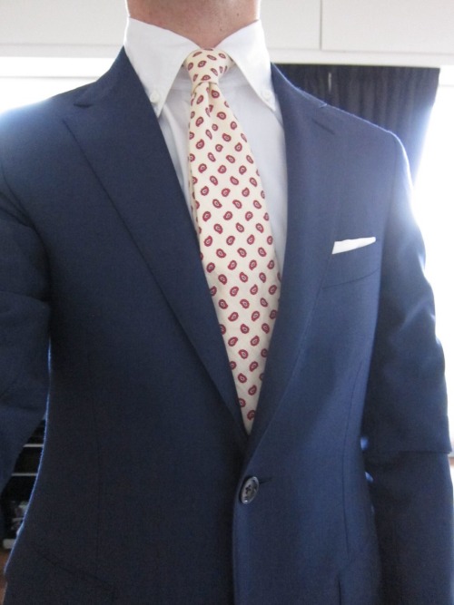 Mabro MTM suit Luxire shirt Antonio muro 7 fold unlined tie ordered through Exquisite Trimmings JL R