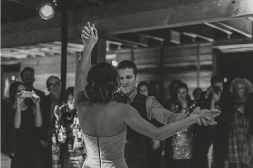 And last but not least, the Zach Gilford (Friday Night Light&rsquo;s Matt Saracen) and bride, en