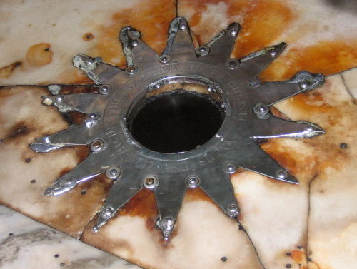 eastiseverywhere:Silver star marking the spot where Jesus was born, Church of the Nativity, Bethlehe