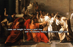 itsagifnotagif:  Actual pictorial representation of what was said and done during Julius Caesar’s assassination 