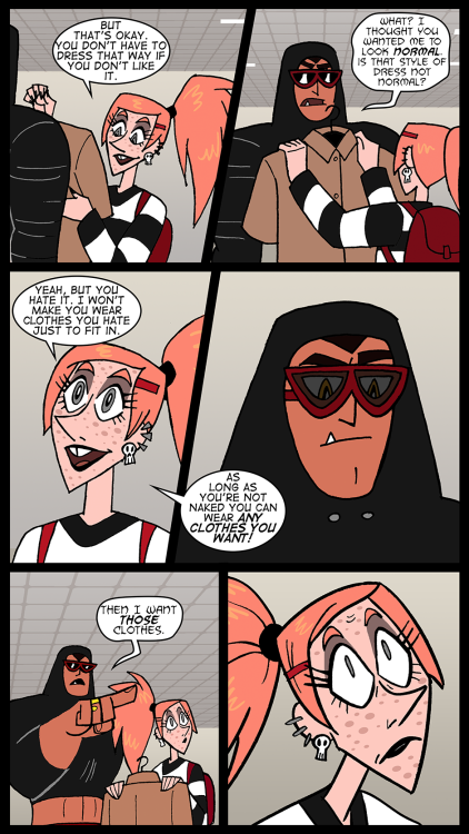 audrey-and-azimuth:Chapter 5, pages 14-17. The demonic duo returns! Their latest thrilling adve