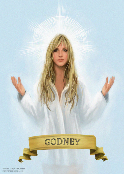 onyxhotelroom: mariolanzas:Britney Spears portrait as Godney This art is available for prints, T-s