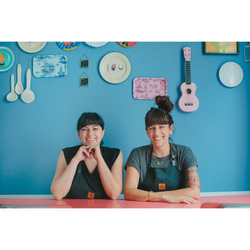 Ilaria and Laura, co-owners and chefs of @holyfood_genuinomarket, a super cute cafe restaurant in Te