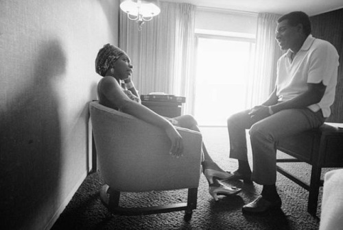 orwell:  Nina Simone and Otis Redding at the Regency Hyatt Hotel, Atlanta, GA, 1967. 