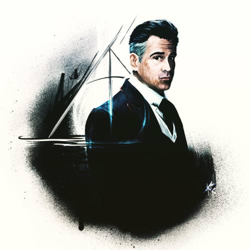 Colin Farrell - the &lsquo;finally finished&rsquo; portrait :) #fantasticbeasts #colinfarrel