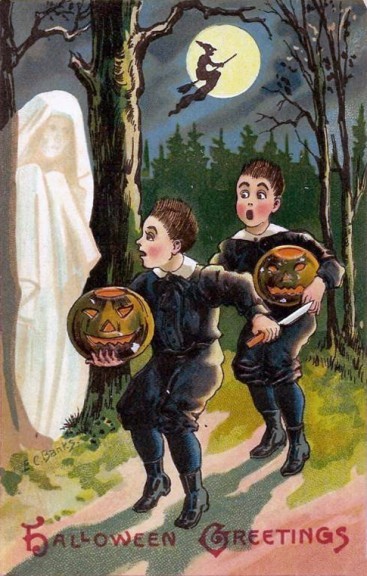 gravesandghouls:  Halloween Postcards c. 1900s 