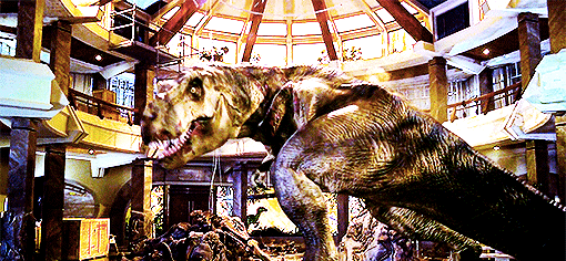 luke-skywalker:The T-Rex in every jurassic park movie