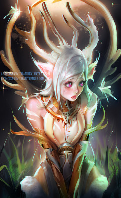 sakimichan:  Wanted to paint light and fantasy