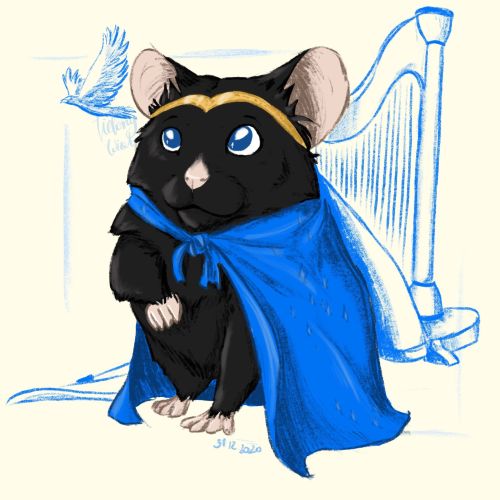 That wonderful Hamster-Fingon in all his valiancy was made for me by one of my students, who had fou