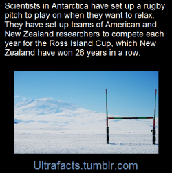 ultrafacts:    How Antarctica’s Scientists Chill Out: With a Rugby Match on the Ice    (Fact Source) For more facts, follow Ultrafacts   