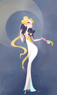 lizkresindrawsthings:  A little late, but I loved seeing everyone’s Sailor Moon pieces for the recent QPop gallery, so I had to do a little fanart.  