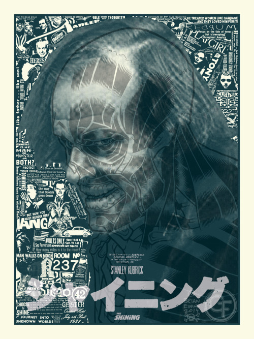 brianewing:  xombiedirge:  The Shining &amp; Psycho by Brian Ewing / Tumblr 