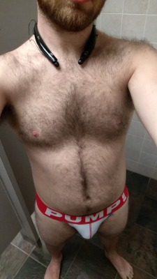 cargocub: A photo from a week or so ago. Stripped in a bathroom stall to send a pic to the bf. Thought Tumblr might enjoy it 😉