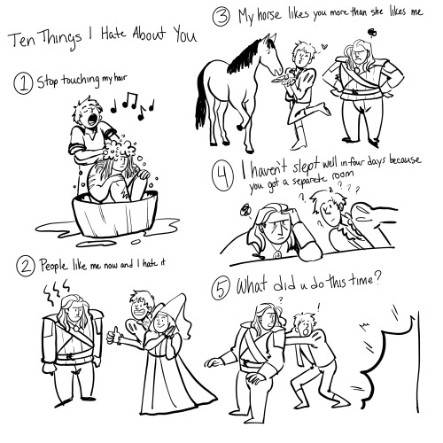 bluedillylee:Fanart for the fanfic ten things I hate about you“Geralt gets the first inkling t