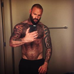 bears-and-whatnot:  jamesmordaunt from Instagram Ready for my night shift 😀#gaytattoo #gaytravel #gayinked #gay #gayswithink #gayswithbeards #gaysofinstagram #gayswithtattoos #instagay #instahomo #musclepup #musclebear #muscledaddy #favouriteboys 