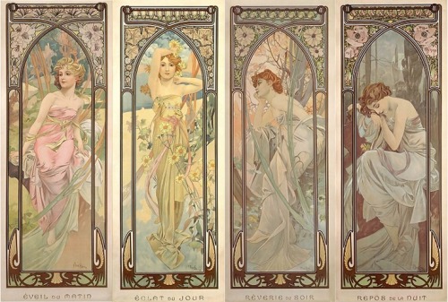 pointetothesky:  Alphonse Mucha “Alfons Maria Mucha (Ivančice, 24 July 1860 – Prague, 14 July 1939), often known in English and French as Alphonse Mucha, was a Czech Art Nouveau painter and decorative artist, known best for his distinct style.