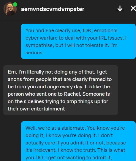 You Should Post The Full Screenshots, In Light Of Everything That Has Happened. Not To Start Drama, But