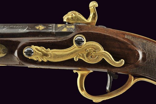 A pair of Spanish made percussion pistols produced in Eibar for the Chinese market, mid 19th ce
