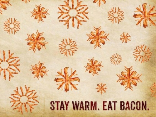 bacon-radio:  If it snowed bacon snowflakes.  Courtesy of Bacon Salt’s Facebook page.
