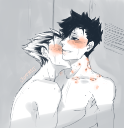 grumpybets:  @bokurooweek  Day 5: NSFW/being romantic     this is the most sinful thing i’ve ever drawn lord help me :’)   