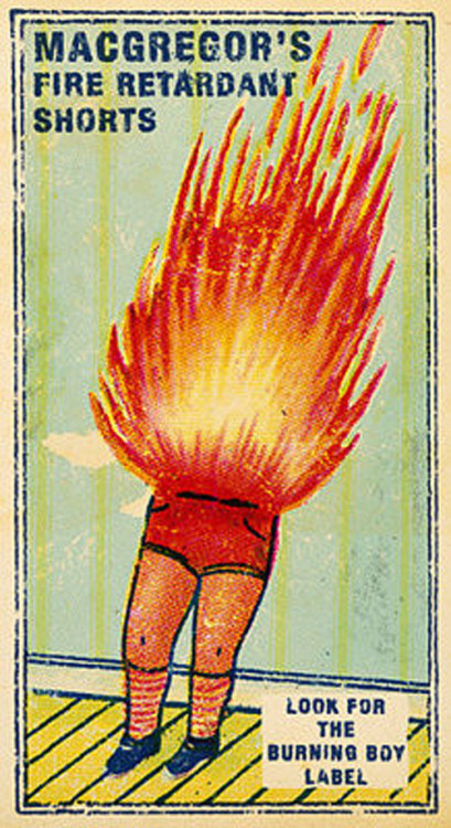 Unknown Artist - MacGregor’s Fire Retardant Shorts on Burning Boy label, Graphic Arts