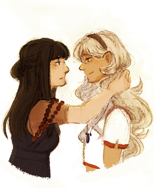 A super old Corrin/Rhajat thing I doodled for Greater Than Us, although we’re still a long way