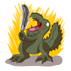 theargoninja:  What’s deadlier than a Devil Jho? A Devil Jho WITH A CHAINSAW! Something for @mikemcspooky —-Check out my commission info.  THAT AIN’T NO CHAINSAW, YA GIT! Still, good job. o3ob