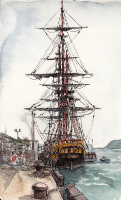 hms-surprise:  The Bounty Sketch.  by Adolfo Arranz