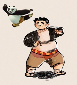 alicetrijett:thought it would be a good idea to draw kung fu panda humanizationis it really,,,