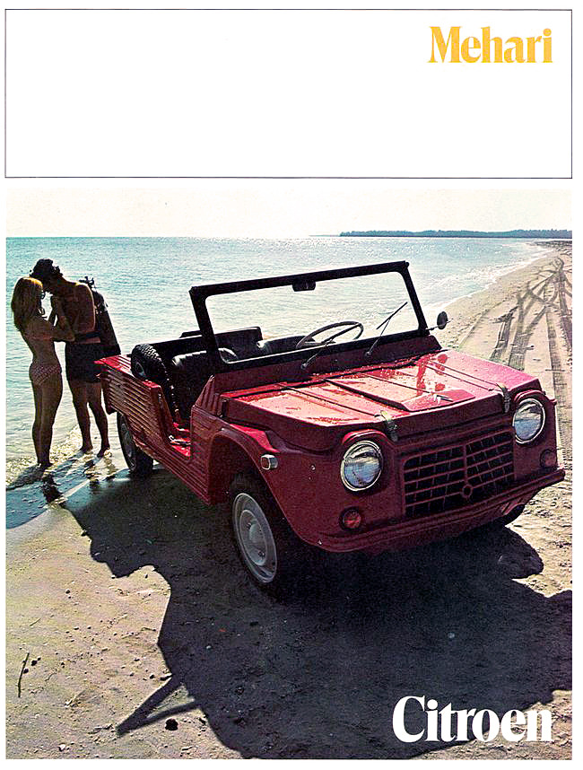 carsthatnevermadeitetc:  CitroÃ«n Mehari, 1968, US version. CitroÃ«n marketed