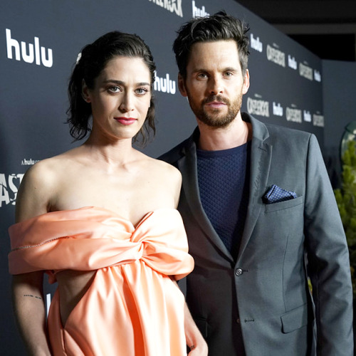 Tom Riley and Lizzy Caplan attend Castle Rock premiere in Los Angeles