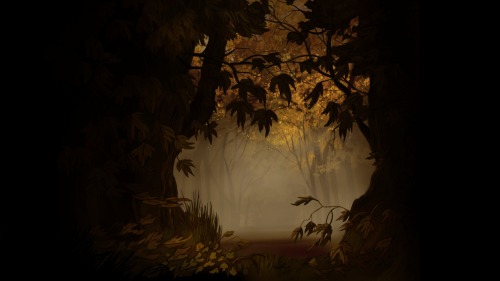 ncrossanimation: Some backgrounds I designed and painted for Over the Garden Wall - Chapter 2 &ldquo