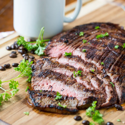 foodffs:  Coffee and Soy Marinated Flank