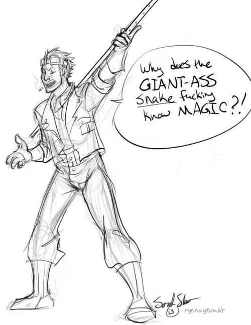 rynnay:  Cid asks the important questions. I thought about this while I was prodding the Midgar Zolom to get its Beta skill. 