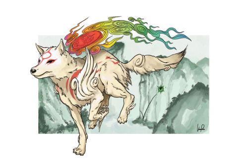 Amaterasu, Okami~https://youtu.be/ya3yxTbkh5sPrint Available@ Vince Price Art and Redbubble