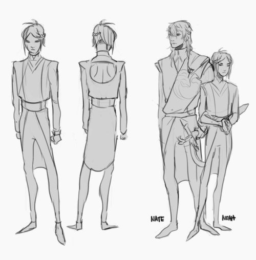 Some old GoT AU sketches for my characters and friends characters!