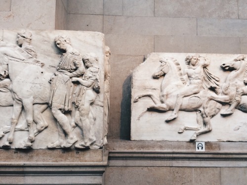 liberalartssociety:Monday morning in the Parthenon galleries at the British Museum.