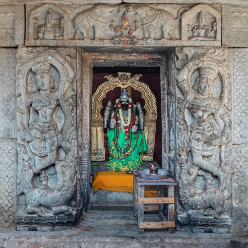 Ambal (Godess) shrine, Bhoga Nandishvara Temple, Bengaluru, Karnataka,  photos by Kevin Standage, mo
