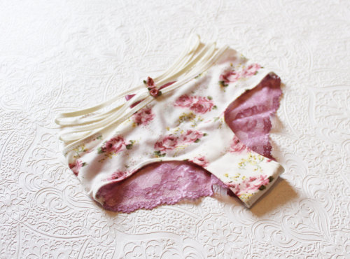 Lace and Floral Brazilian Panties - Ohhh Lulu [x]