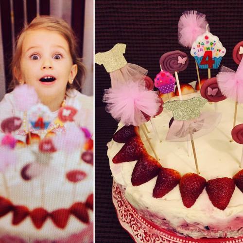 Wow! Chiar am 4 ani! #cake #lollipops #tutu #pompom #ostafi