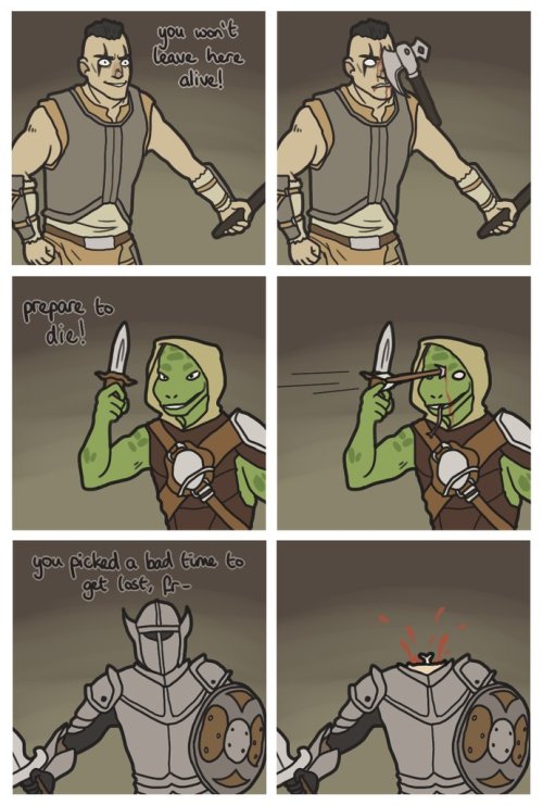 rpgfanatics:  Skyrim’s bandits aren’t the brightest bunchhttp://rpgfanatics.tumblr.com