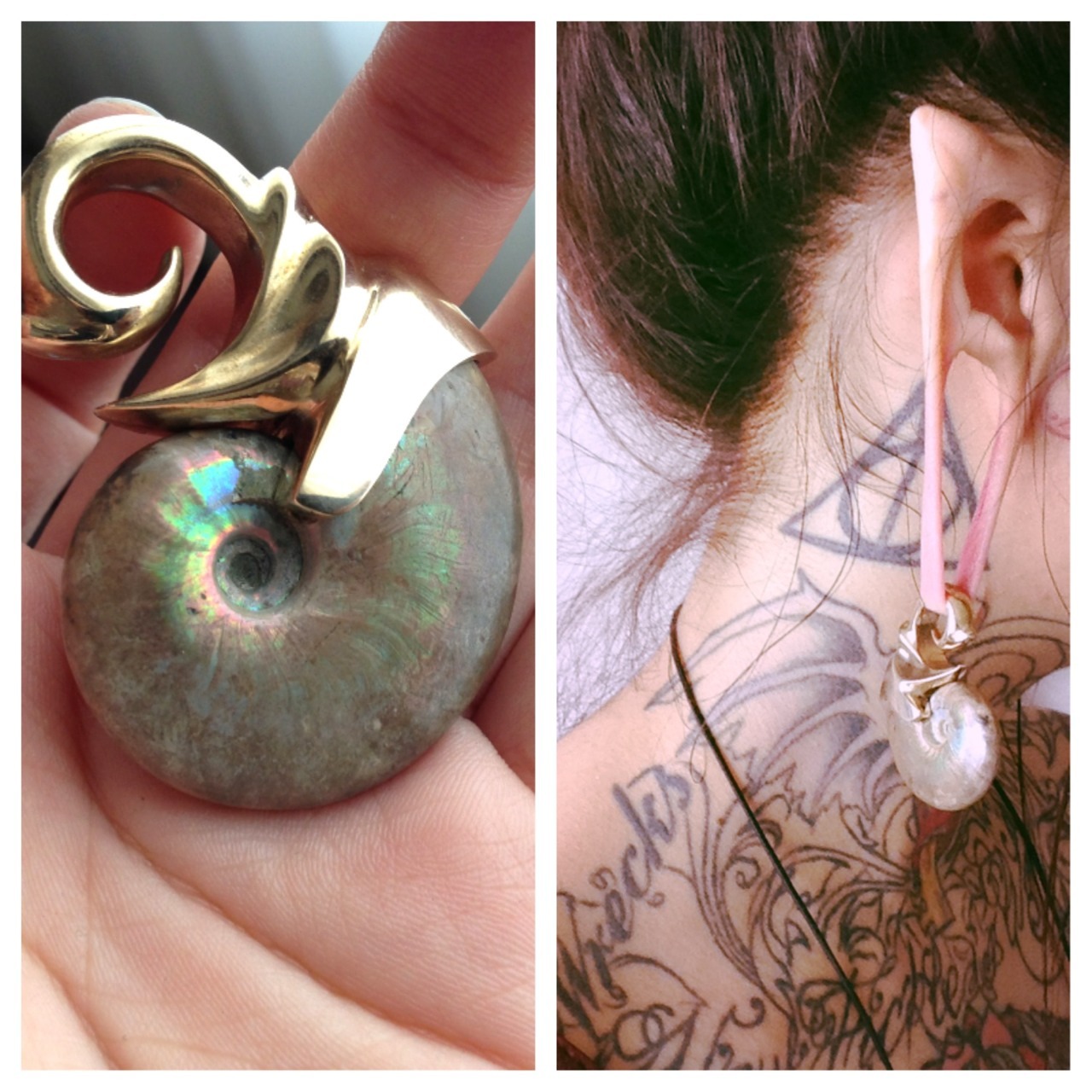 ashleydarling:  Opalized ammonite weights from Quetzalli 